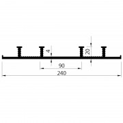 Водоспираща лента AA 250 BESAFLEX без компенсатор - (ролка 25 метра)